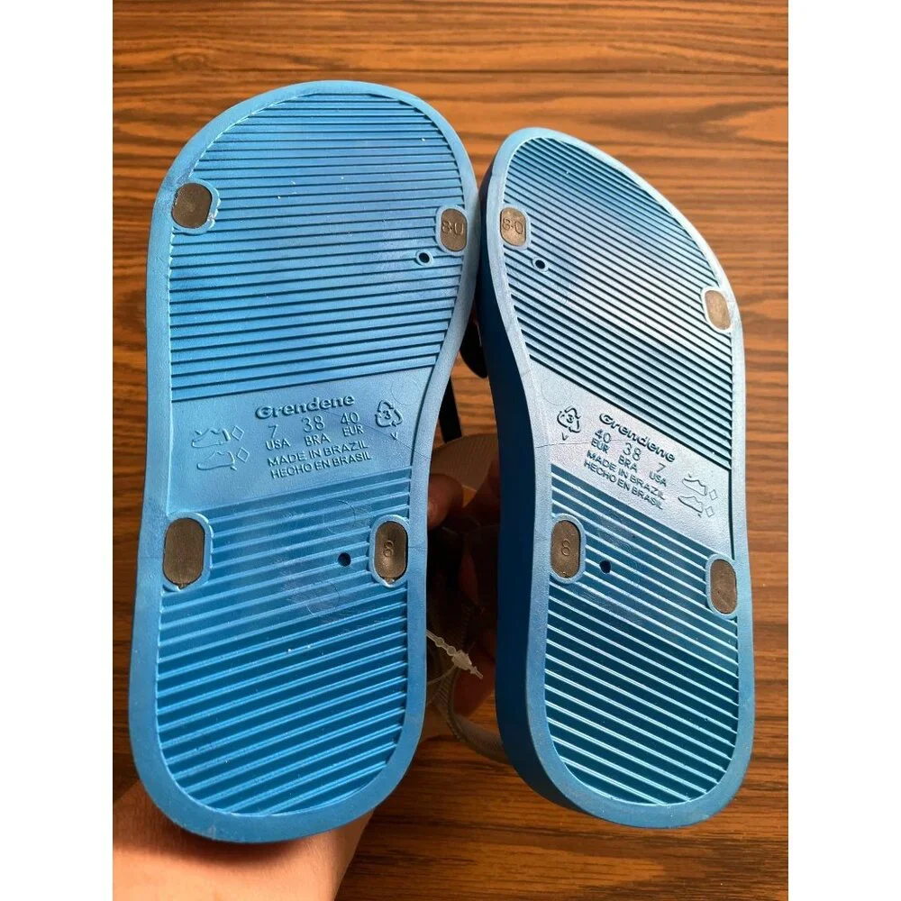 Ozark Trail Grendene blue/clear sandal size 7